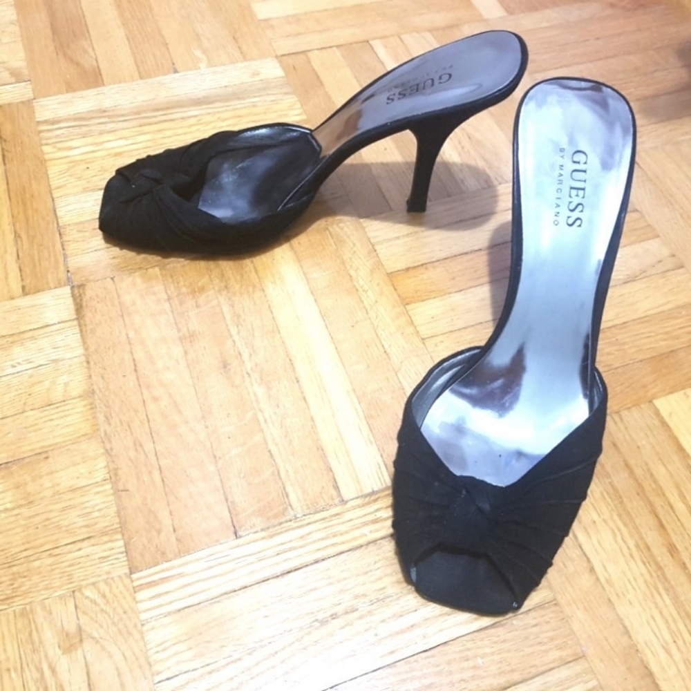 GUESS by Marciano black suede heels